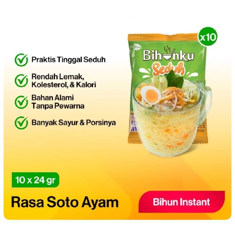 

Bihunku Seduh Soto Ayam 10pcs X 24gr