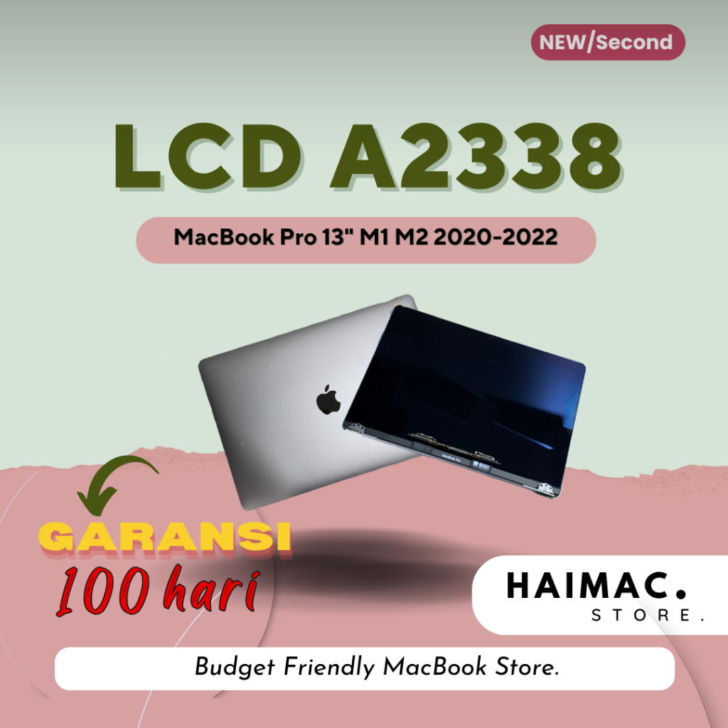 LCD A2338 - MacBook Pro 13" M1 M2 2020-2022 LCD Panel || Original Second dan New