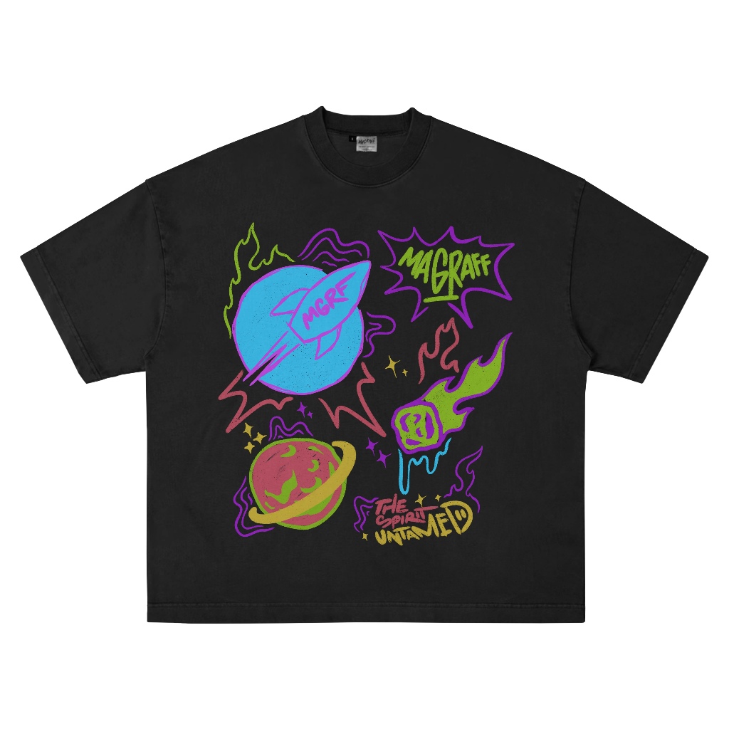 [COD] Magraff Oversized Boxy T-shirt 20s Cosmic Kaos Pria Original