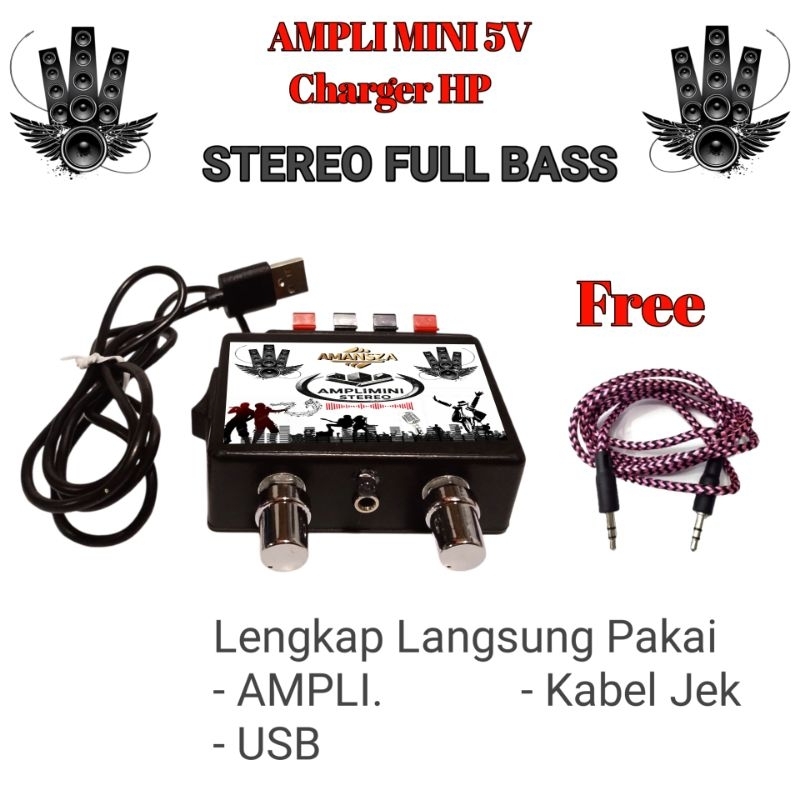 Ampli Mini 5 volt Stereo Full Bass 2 Channel COD