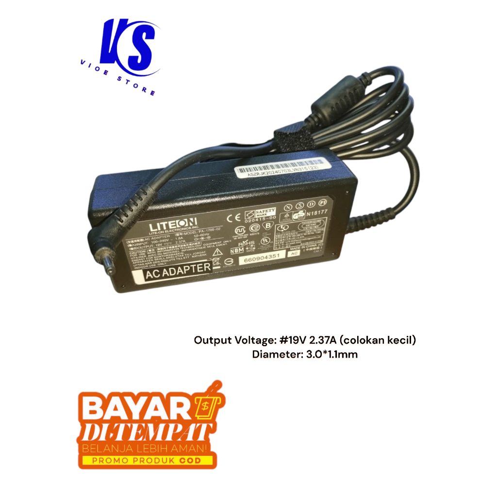 charger adaptor laptop Acer Aspire Switch 11, 11V, 12