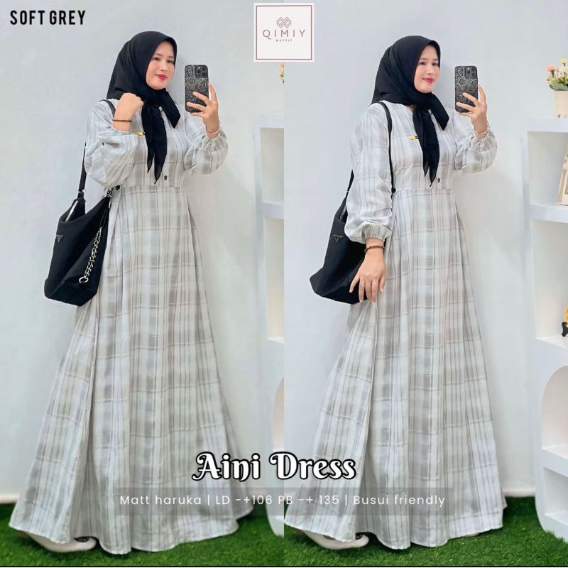 Aini Dres Gamis Katun Outfit OOtd Dewasa Casual