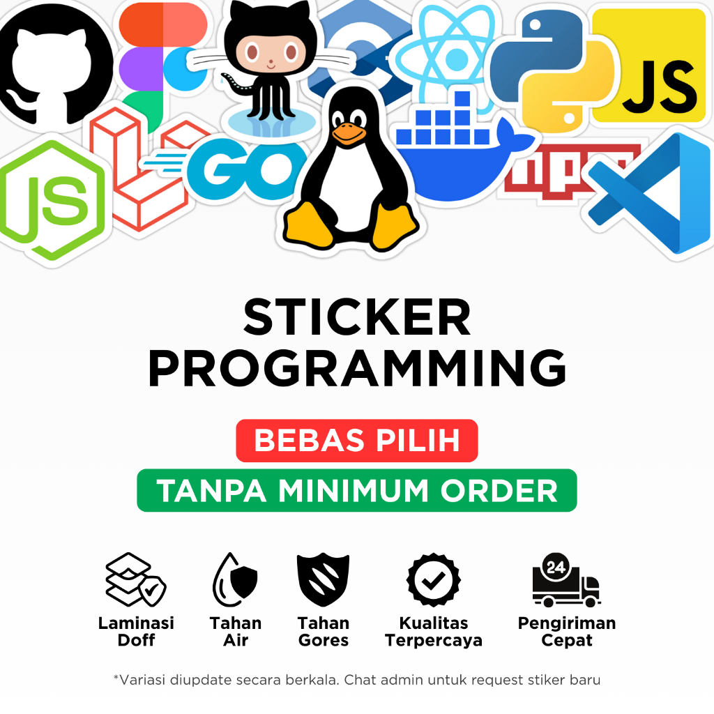 TERLENGKAP Sticker IT Programming Programmer Coding Stiker Waterproof