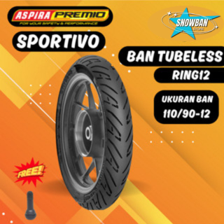 Ban Scoopy Freego Aspira Premio Sportivo 110 90 Ring 12 Ban Belakang Tubeless