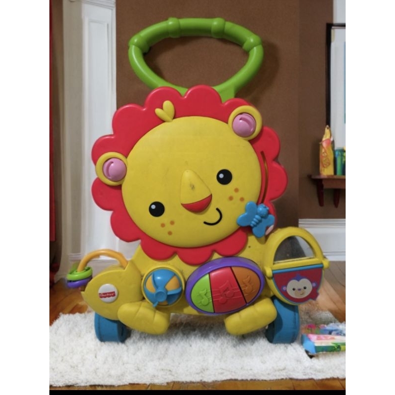 Preloved Fisher Price Lion Baby Walker pushwalker with box