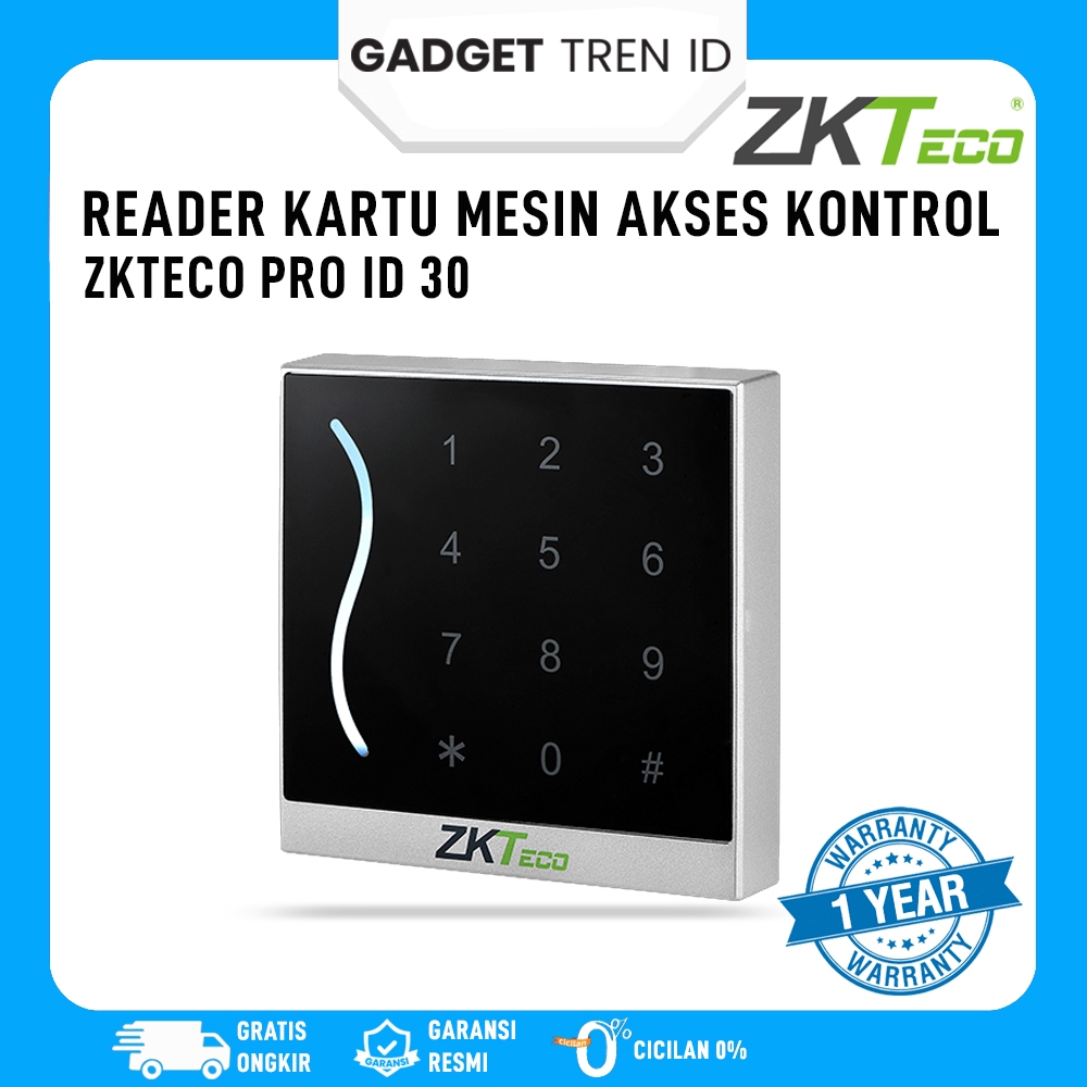 Reader Kartu RFID ZKTeco PROID 30 | Reader Mesin Akses Kontrol ZKTeco PRO ID 30 Garansi