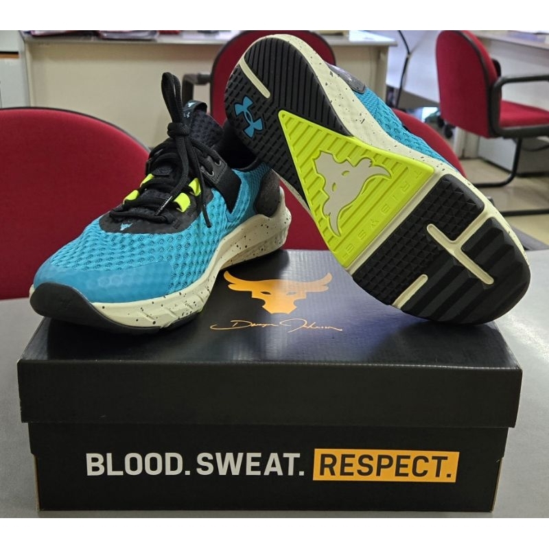 Under Armour Project Rock BSR 4 Training Shoe - Circuit Teal/Black (EUR 42 / US 8.5 / 26.5 cm) True 