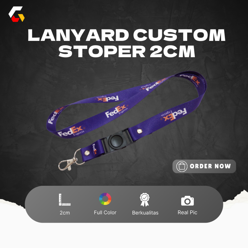 

Lanyard 2cm Custom Promosi Tali Nametag Gantungan Hp Tali Idcard Printing Anti Luntur