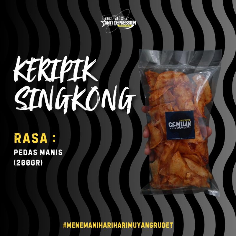 

Keripik Singkong Pedas Manis 200gr