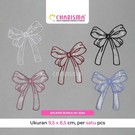 

Charisma Aplikasi Pita Organza AP 5244(1pcs) - Aplikasi Pita Organza
