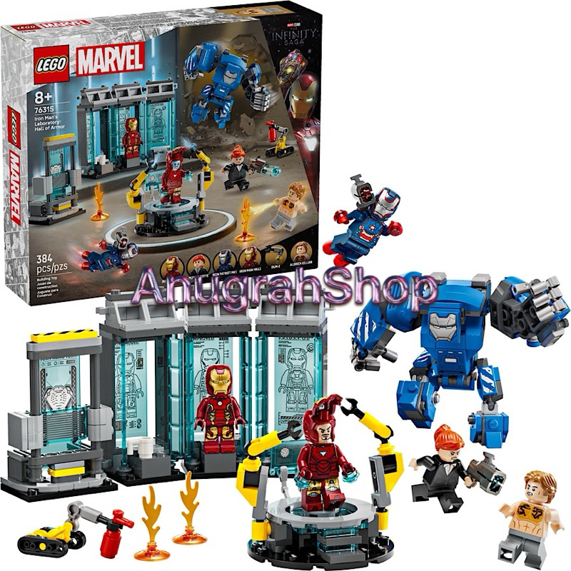 LEGO 76315 SUPER HEROES Iron Man Laboratory Hall of Armor