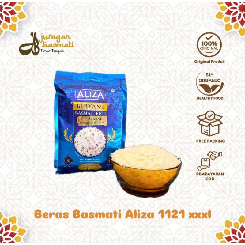 

Beras Basmati Aliza 1121 Xxxl 1kg