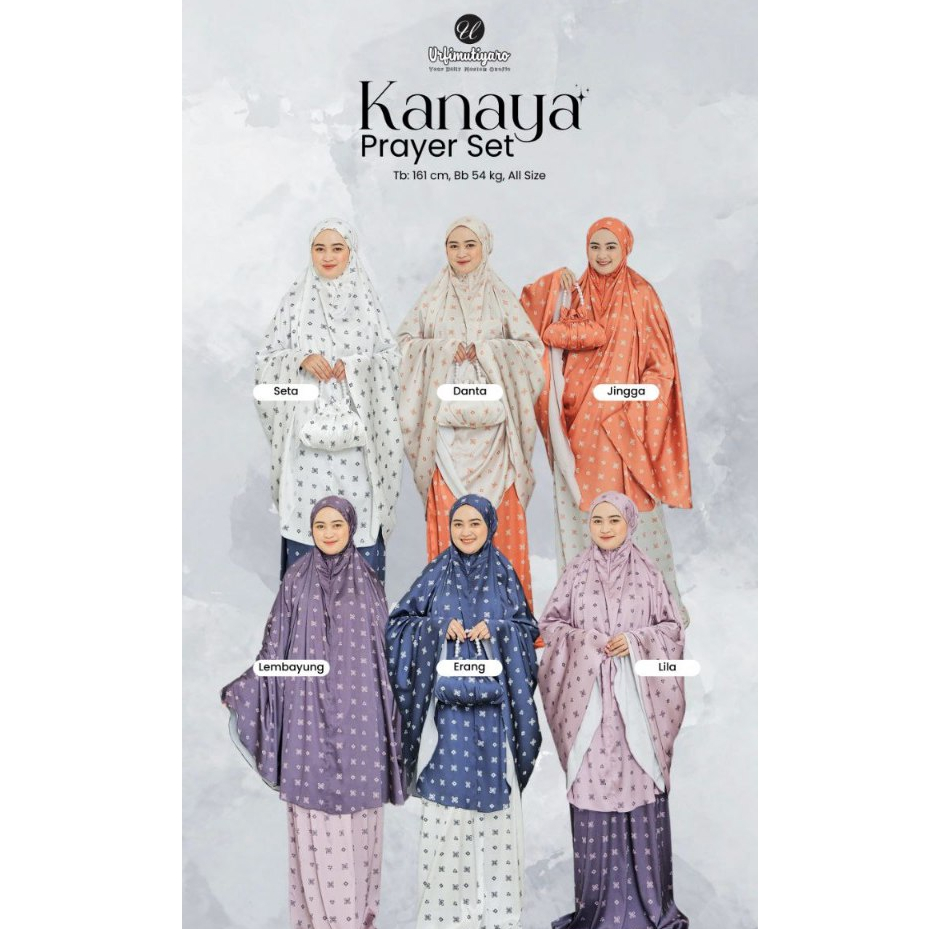 URFIMUTIYARO KANAYA PRAYER SET I Mukena silk motif premium adem
