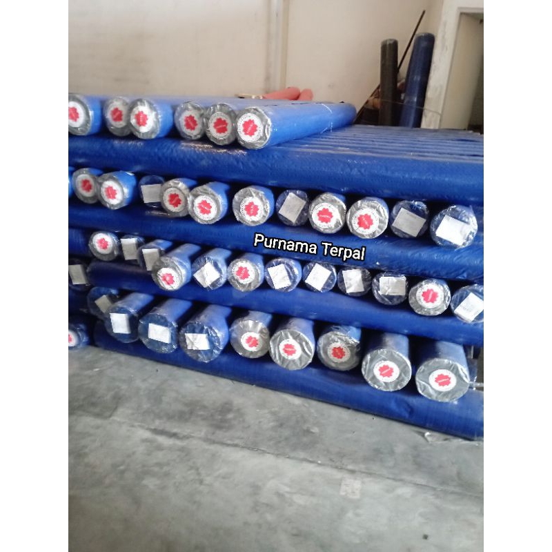 Terpal Roll Kandang A12 Sakura Original Warna Biru-Silver Ukuran 2x100 Super Tebal