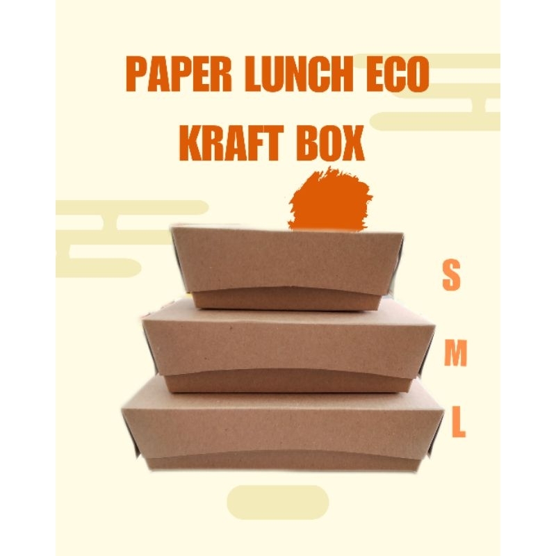 paper lunch Eco Kraft lunch box M