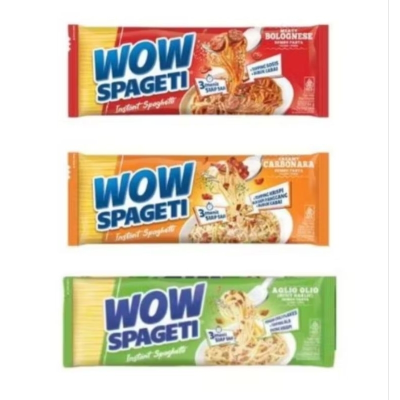 

WOW SPAGETI Instan Spaghetti 3 Varian Rasa