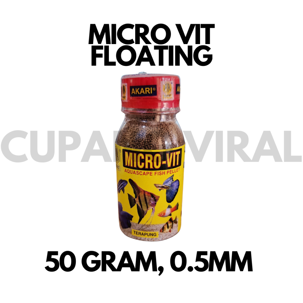 AKARI - MICRO VIT Pelet Ikan Kecil Aquascape Tipe Floating 50 Gram