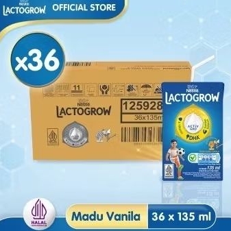 

Nestle Lactogrow Susu UHT Madu Vanila 135ml 1 dus