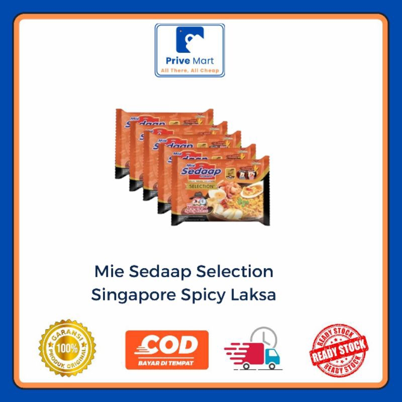 

Mie Sedaap Selection Singapore Spicy Laksa 83g Prive Mart