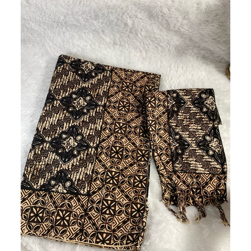 Kain Kamen Lembaran Set Plus Selendang Batik Pria