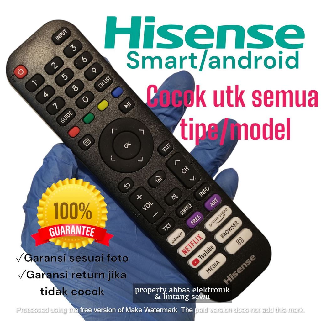 Remote Hisense Smart Tv Android Tv Lcd Led Tv Remot Pengganti Hisense Vidaa Vida Smart E4 E5 Series
