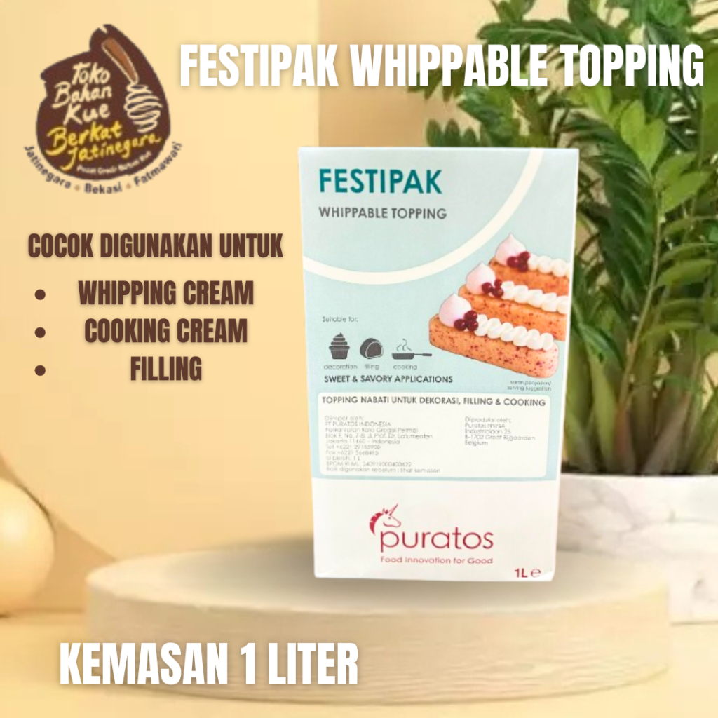 

FESTIPAK WHIPPABLE TOPPING KEMASAN 1 LITER