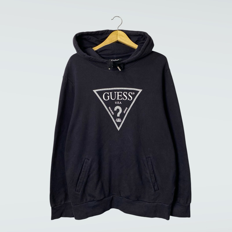 hoodie guess hitam XL second