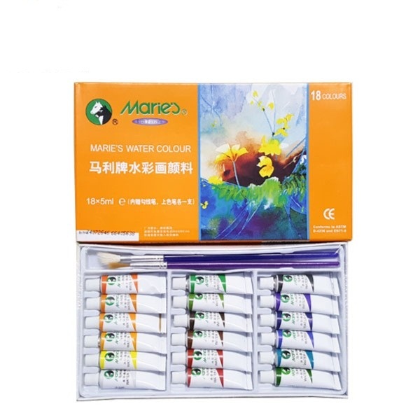 

Maries Watercolor 18x5ml / Cat Air Maries 18 Warna 18 x 5 ml