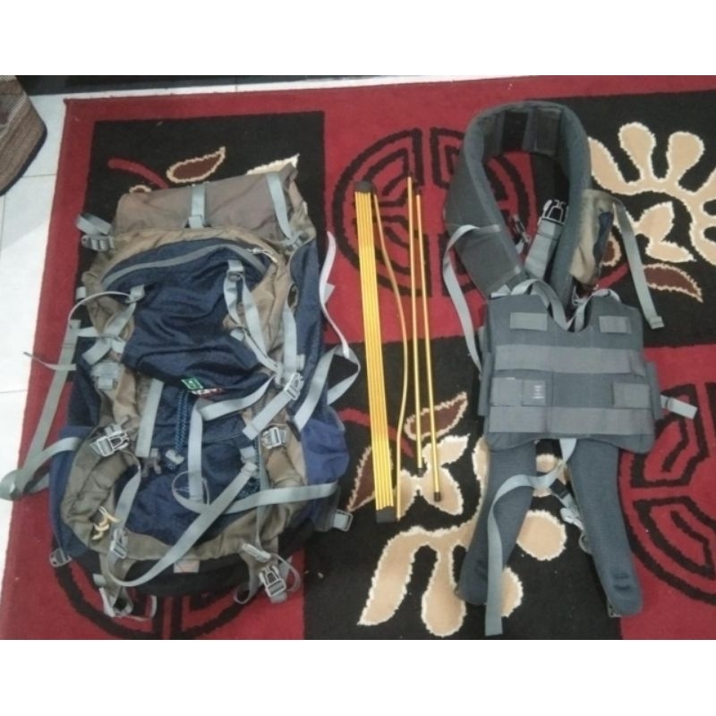 tas Carrier Consina 75l preloved like new ransel besar keril tas gunung outdoor camping