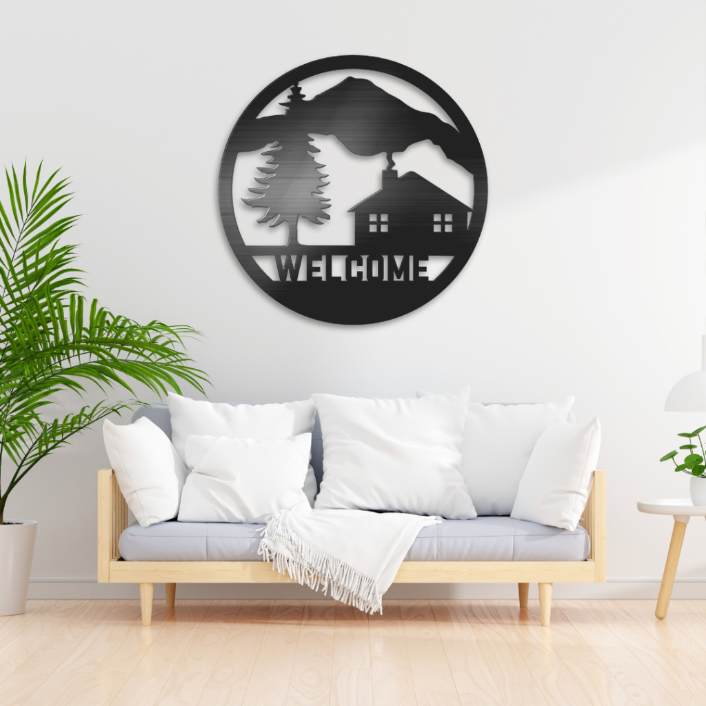 HD-07/Wall Decor Hiasan Dinding Pemandangan Alam Kerajinan ACP Sofa Ruang Tamu Hiasan Dinding Aesthe