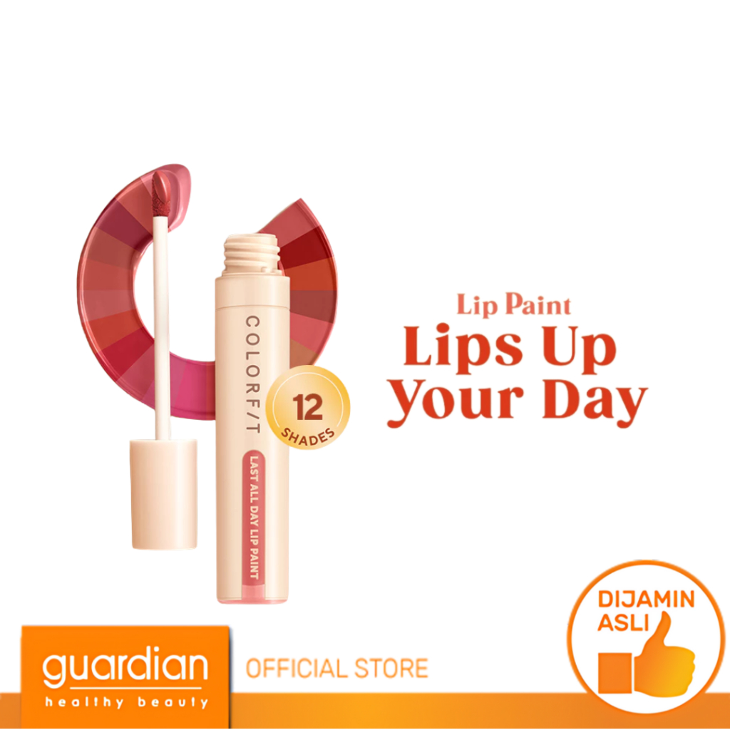 Wardah Colorfit Last All Day Lip Paint 4 gr - Tahan Lama Hingga 12 Jam - Transferproof dengan One Sw