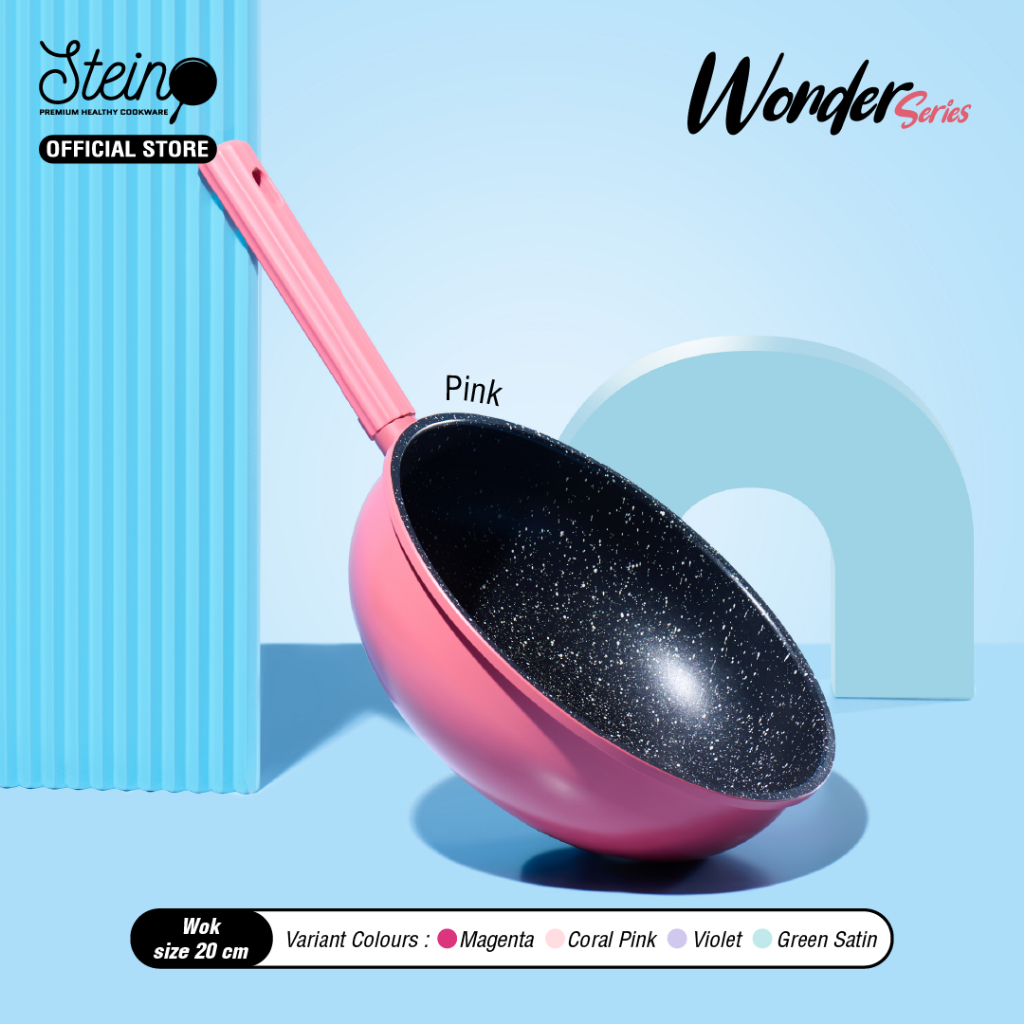 STEIN Wonder Series Wok Pan - Wajan Penggorengan 20cm (5 Layers Stein Coating)