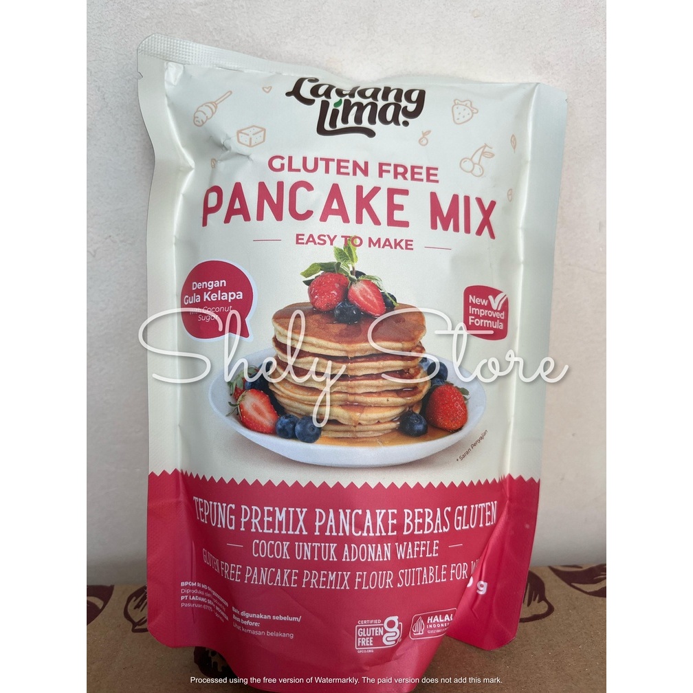 

Pancake Mix 220 gr Ladang Lima gluten free cranberry tepung