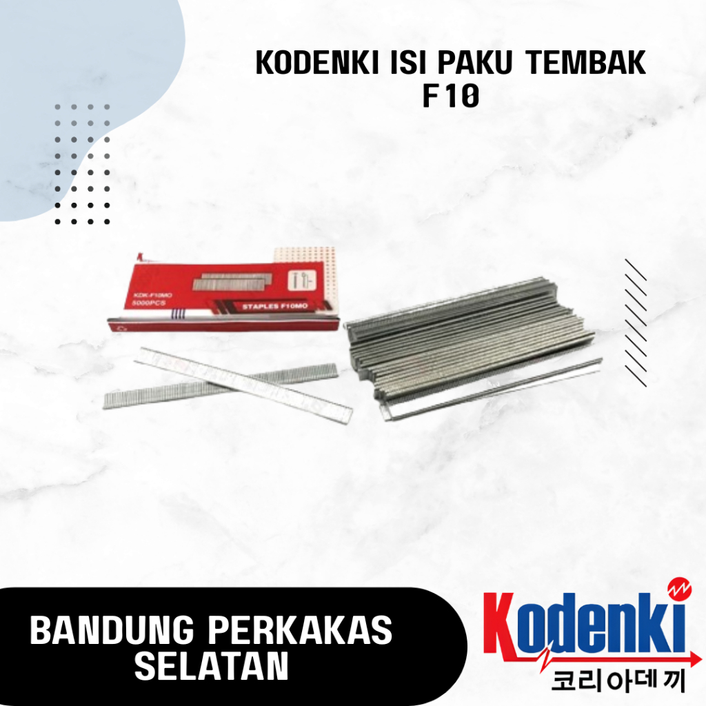 

KODENKI Isi Paku Tembak F10 - Refill Air Nailer Bit Staples Finish Nail F 10