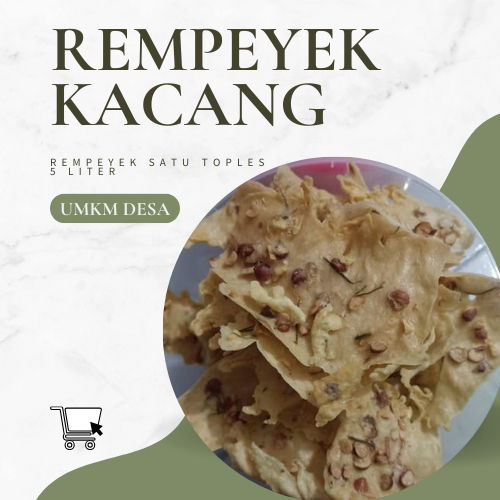 

Murah!!! Rempeyek Kacang isi 5 Liter Beserta Toplesnya