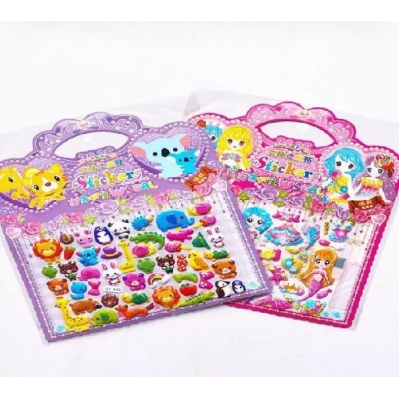 

Stiker Timbul 3D Karakter Sticker Mainan Anak Cewek Cowok
