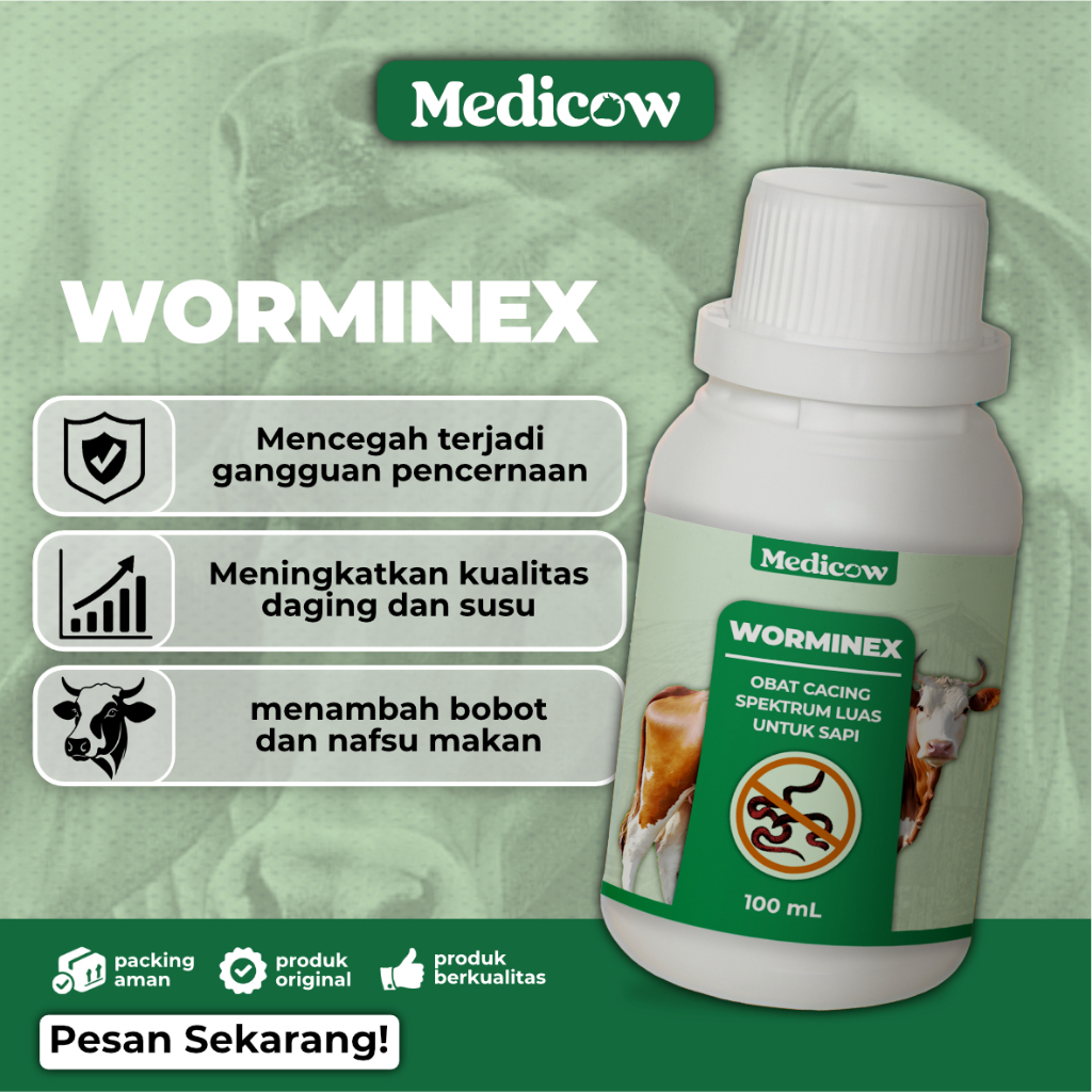 WORMINEX 100ml Obat Cacing Sapi Obat Infeksi Cacing Pada Sapi