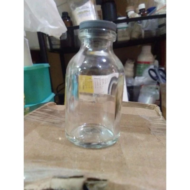 Botol viral 10ml Tutup Karet_Botol viral kaca 10ml plus tutup karet untuk tempat sampel/souvenir