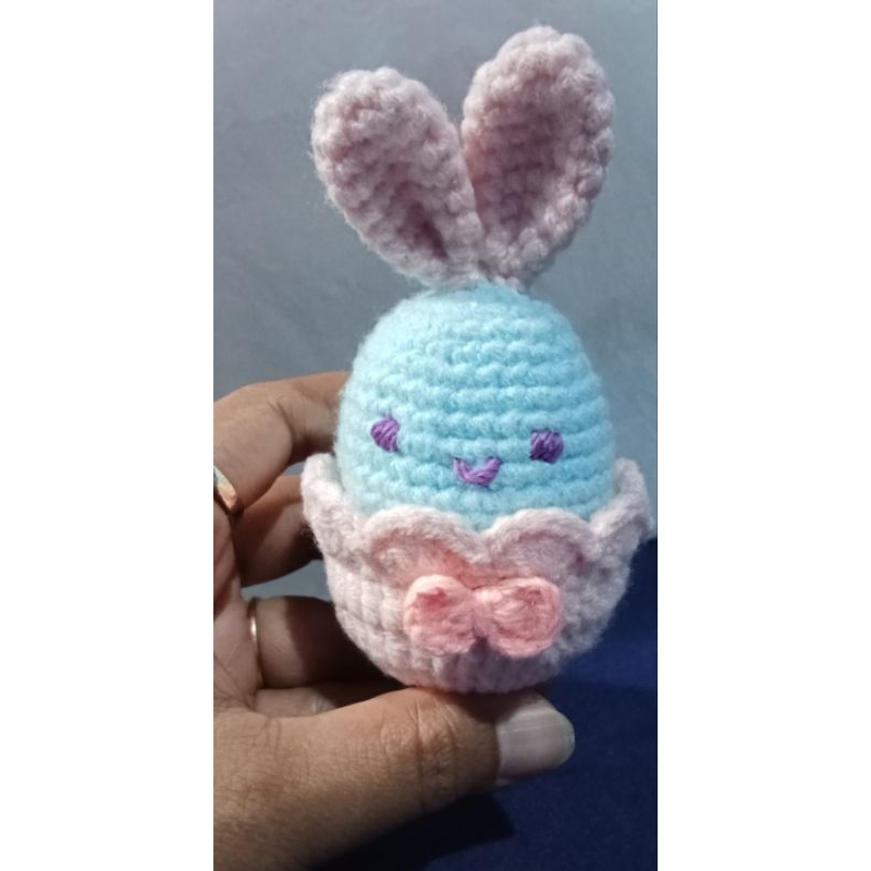 boneka kelinci telur rajut lucu-boneka kelinci dlm telur rajut-boneka kelinci rajut lucu dlm telur