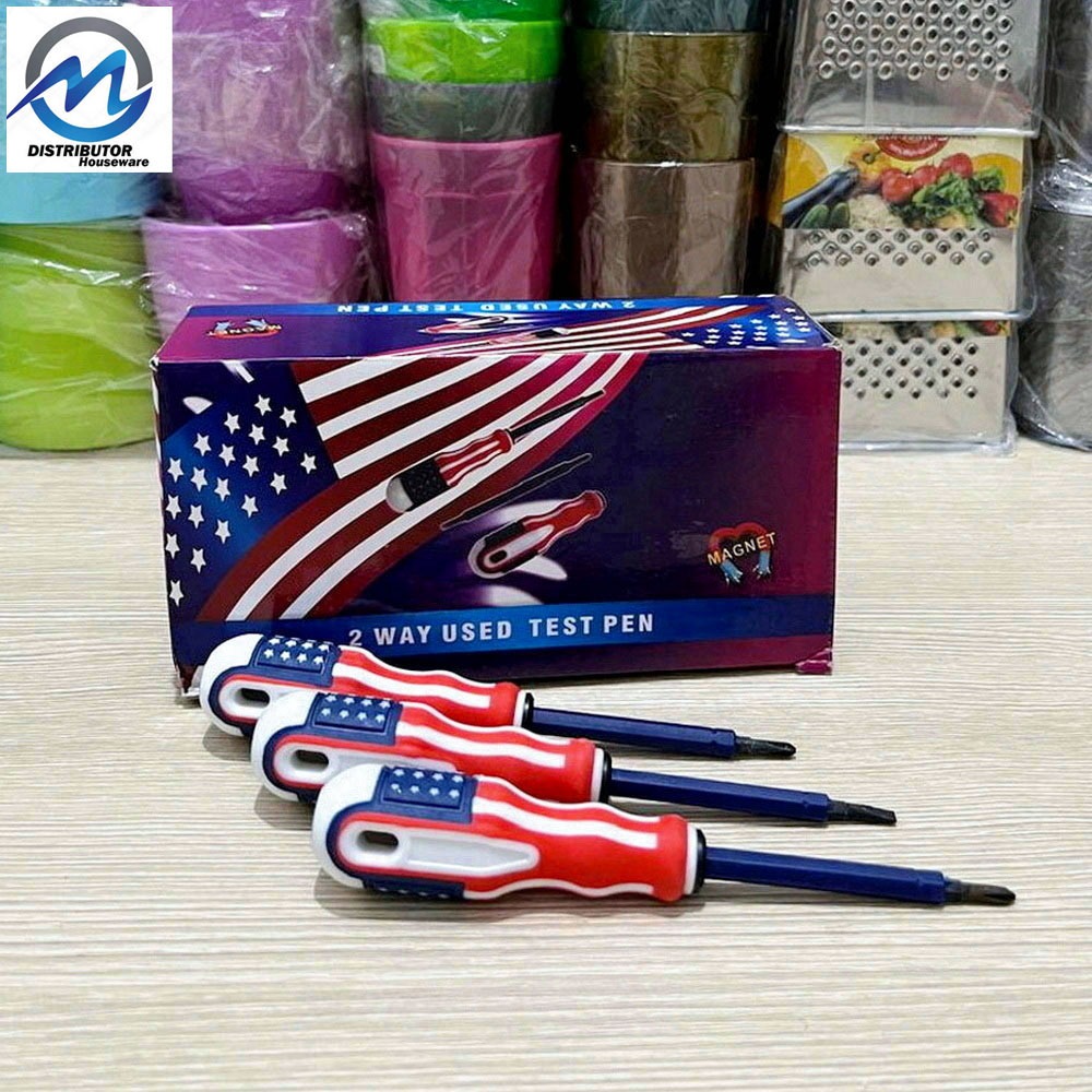 Obeng Test Pen listrik fleksibel Pipih / Tespen Kembang Elektrik Tespen NS-01