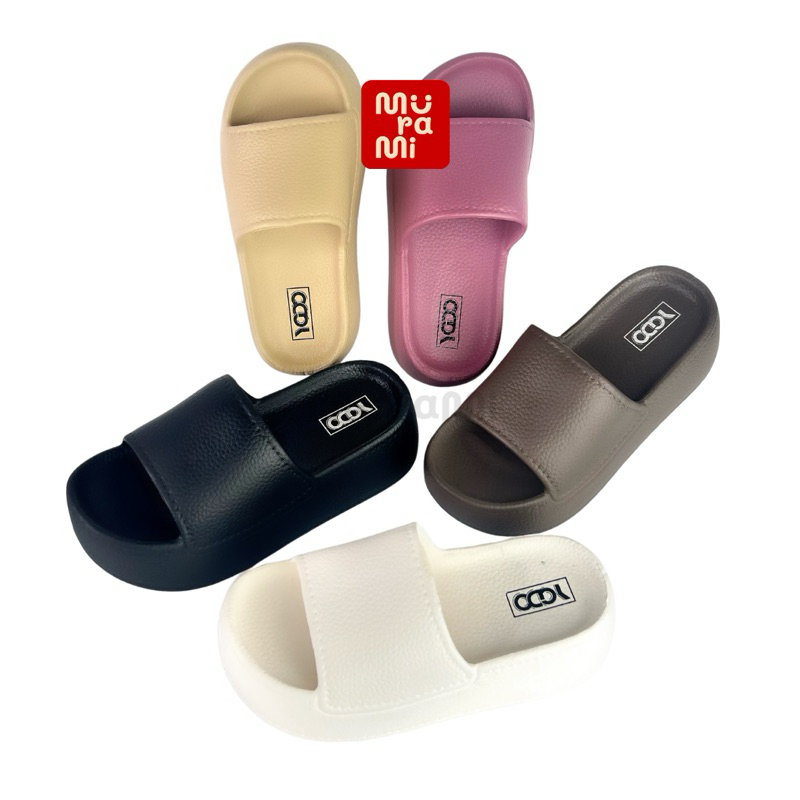 MURAMI Sandal Jennie Selop Wanita Platform EvaPremium Empuk Nyaman Antislip Waterproof Fashion Karet