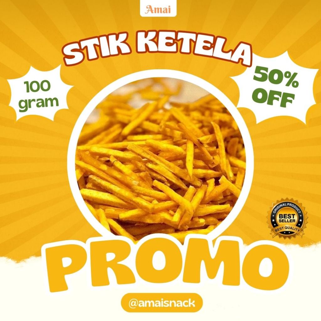 

SNACK MURAH PREMIUM - Stik Ubi Original 100 gram