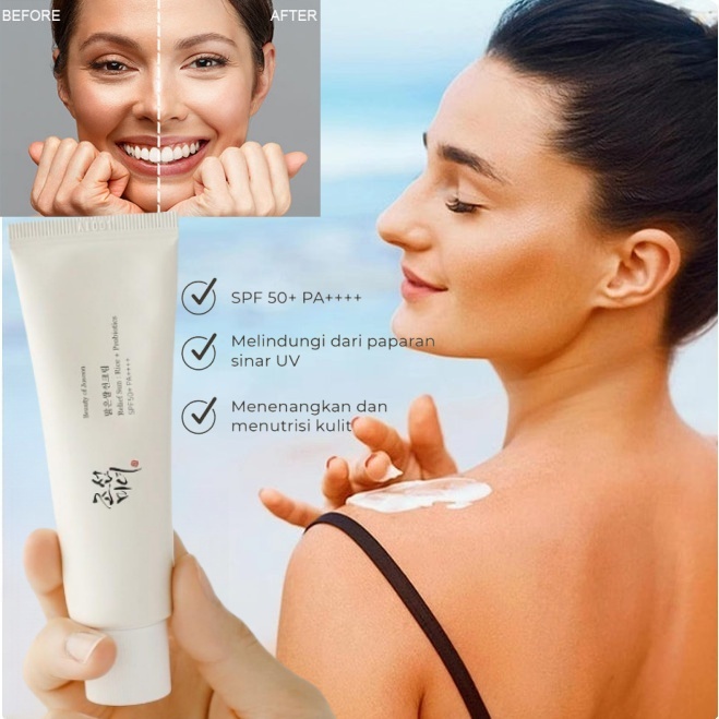 *COD*Beauty of Joseon Sunscreen /  Sunscreen Noncomedogenic/ PemutihWajah/Mencerahkan Kulit -Rice + 