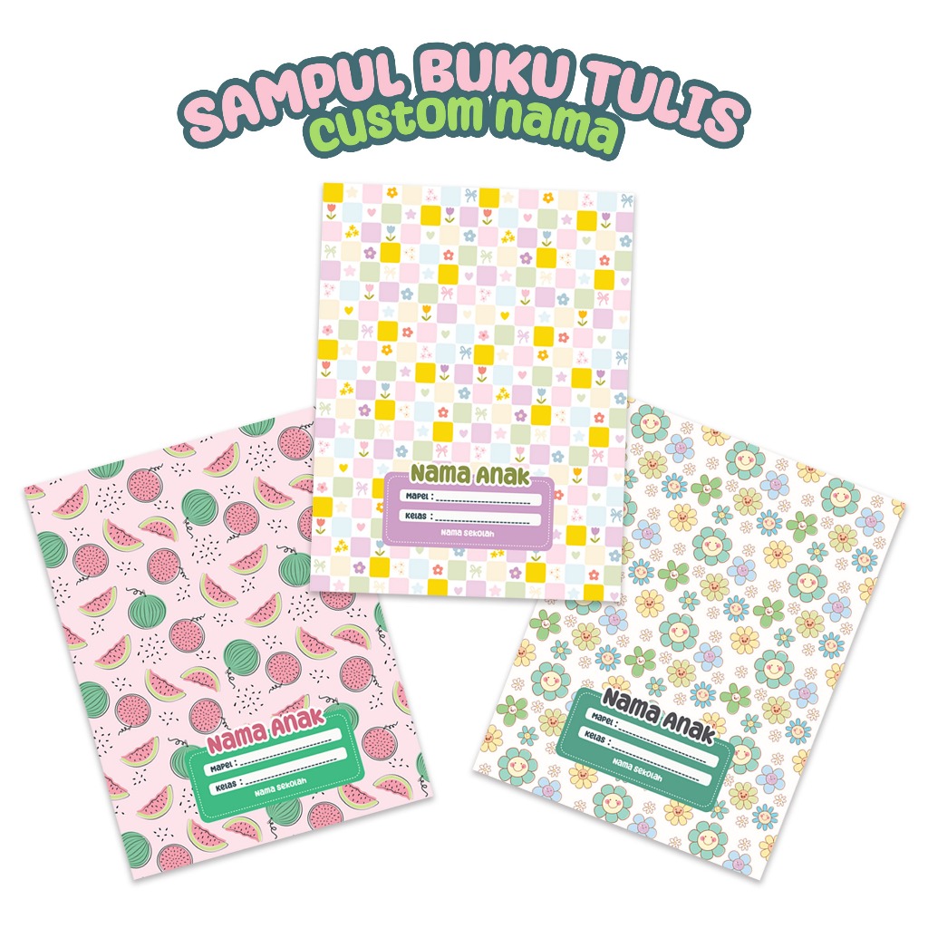 

Sampul buku tulis custom nama sidu dan bigboss untuk anak tk sd smp sma