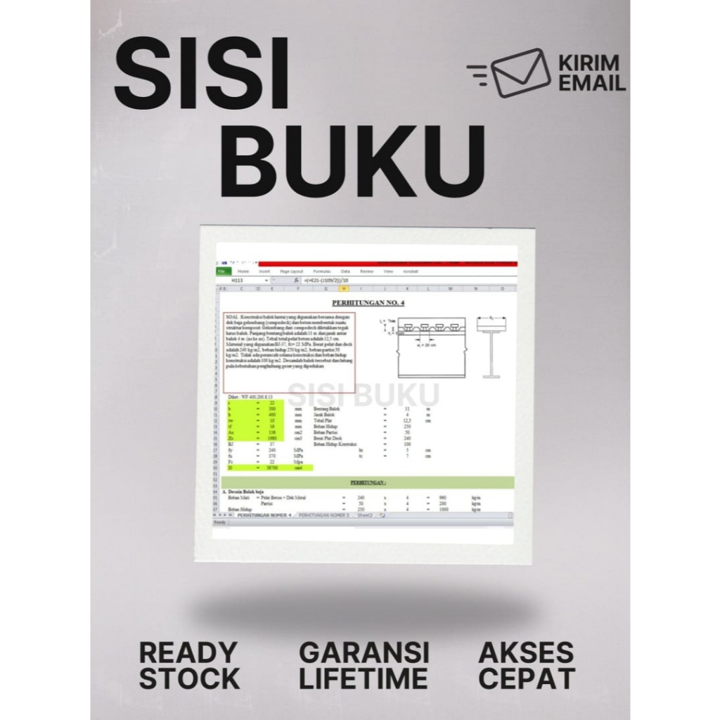 

[T-43] 282 contoh perhitungan struktur terlengkap semua jenis proyek format excel
