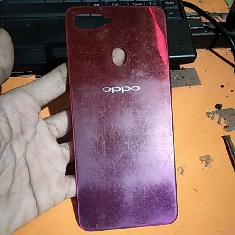 backdoor oppo f9 merah maron ori copotan