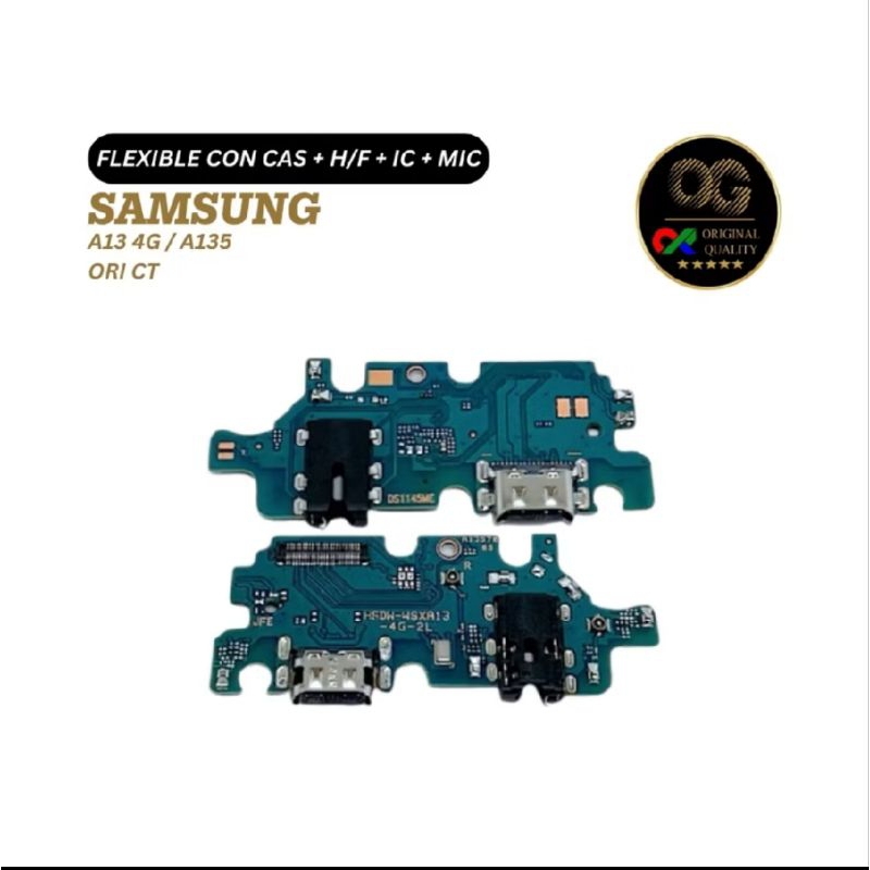 Papan Cas Samsung A13 4G Konektor Original Board Charger Fullset +IC