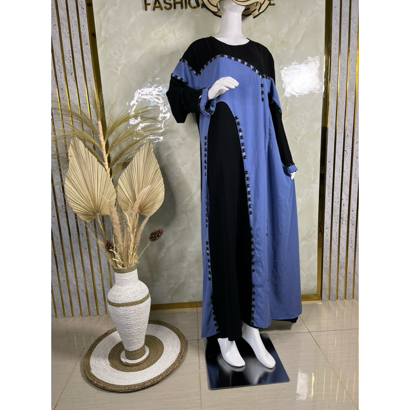 Abaya Turkey hitam mewah elegan big size jumbo premiun Ld 120 125 130