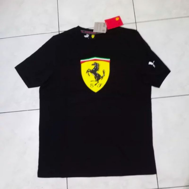Kaos Pria ori apparel PUMA Scuderia Ferrari Hitam ori size M
