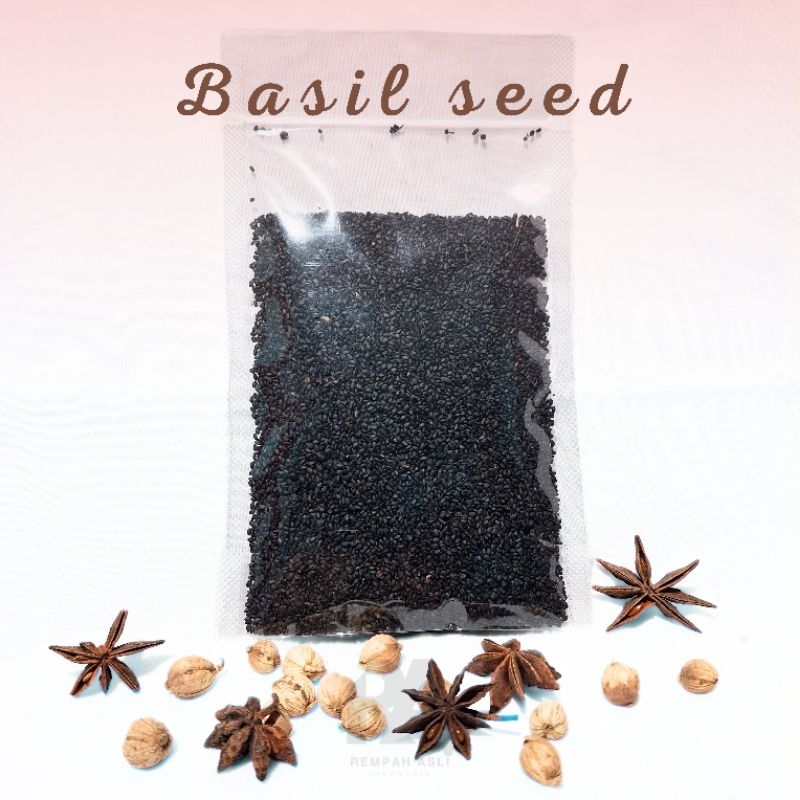 

Biji selasih / Basil seed 100gr / Biji selasih super alami / Rempah asli indonesia
